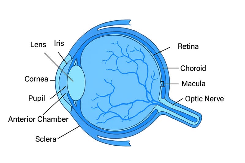 Cornea diagram.