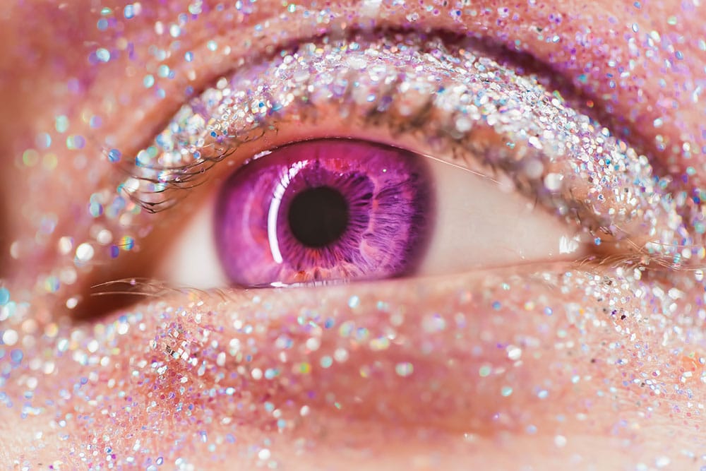 Pink halloween eye contacts