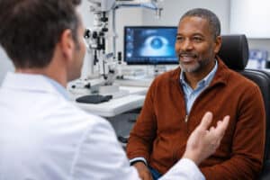 The Best LASIK surgeon in Arizona is at Barnet Dulaney Perkins LASIK patient consulttion exam