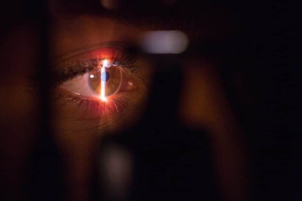 eye being scanned