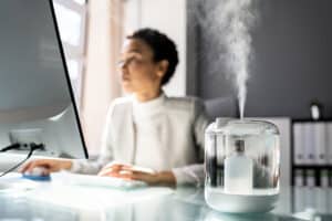 Humidifier in office to alleviate dry eye symptoms