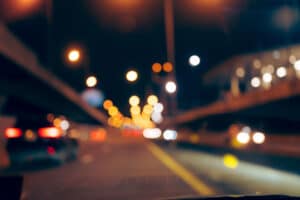 Blurry night driving vision showing signs you may need an eye exam
