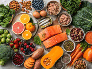 Barnet Dulaney Perkins Eye Center eye-healthy foods that may help improve your vision naturally, including leafy greens, fish, citrus, berries, eggs, nuts, seeds, beans, carrots, and squash.