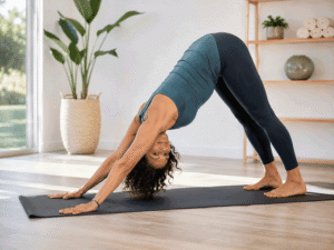 Barnet Dulaney Perkins Eye Center patient practicing yoga as part of healthy habits that may help improve your vision naturally and support long-term eye health.