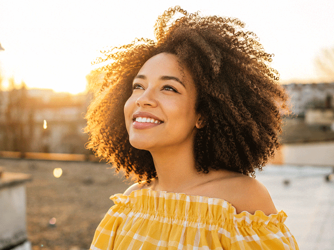 Millennial at ease after learning more about LASIK fears from Barnet Dulaney Perkins.