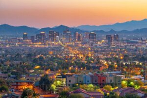 LASIK in Phoenix — downtown Phoenix skyline at dusk
