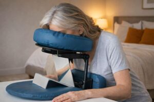 Senior women after retinal