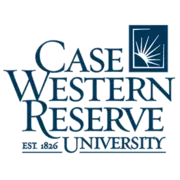 Case Western Reserve University logo with a shield emblem and blue lettering.