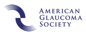 American Glaucoma Society logo with a blue crescent shape and blue text.