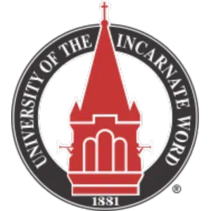 Seal of the University of the Incarnate Word featuring a red church tower inside a gray circular badge with the university name around the edge.